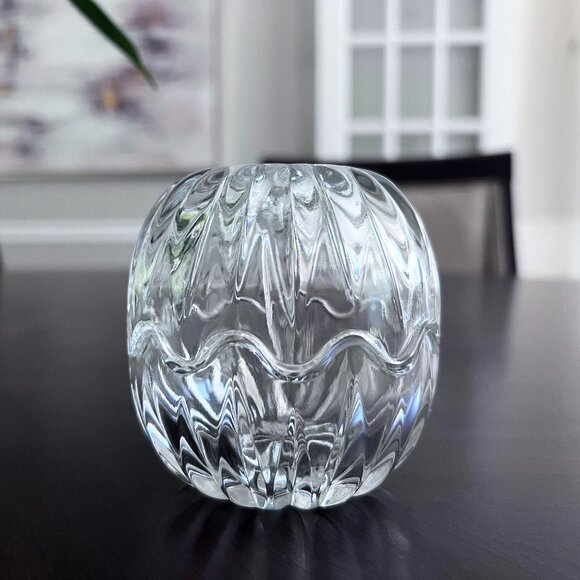 Vintage 2pc Lead Crystal Ring Holder Covered Trinket Dish Jewelry Box with Lid - Picture 5 of 5